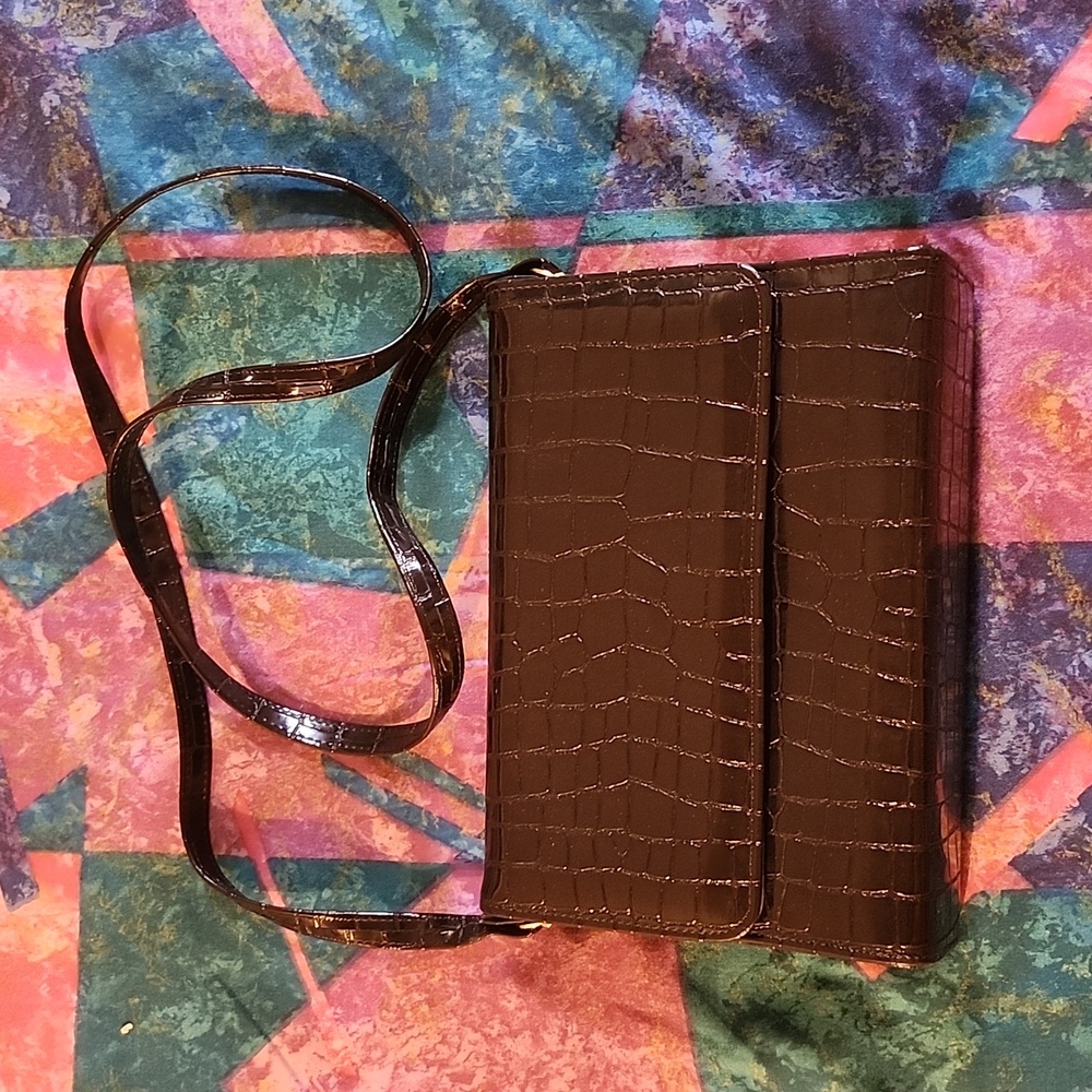 Vintage Embossed Patent Leather Purse